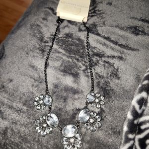 Black chain crystal Lauren Conrad necklace
